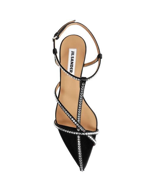 Jil Sander Black Cage Low-Heel Sandals