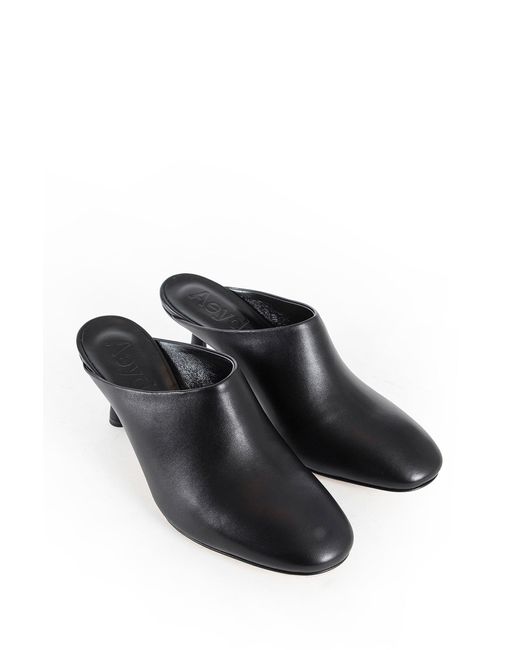 Aeyde Black Mila Slingback Mules