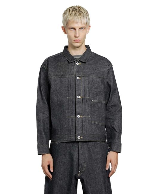 TAIGA TAKAHASHI Black Lot 703 Denim Jacket 1920's for men
