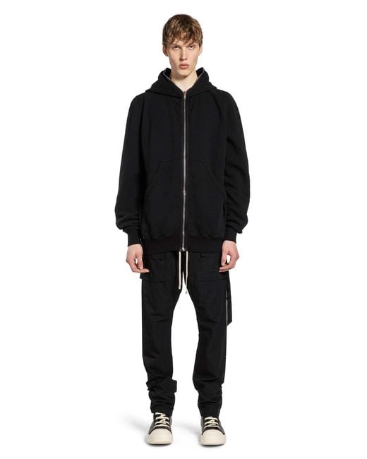 Rick Owens Black Temple Creatch Cargo Drawstring for men