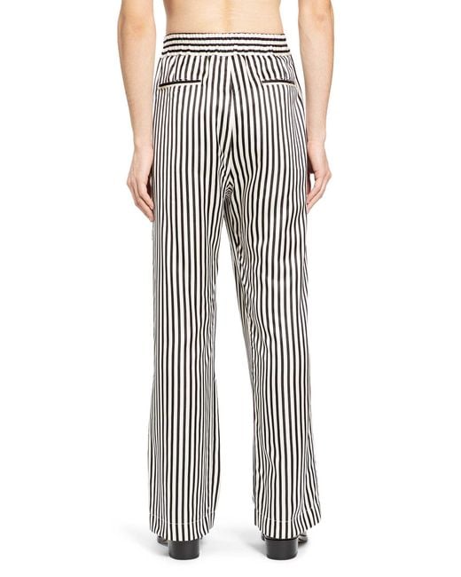 Tom Ford Gray Fluid Silk Stripe Lounge Pants for men
