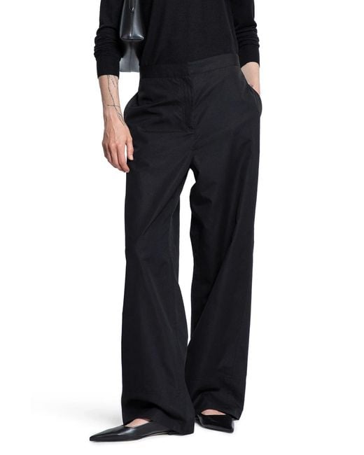 Totême Black Twisted Seam Trousers