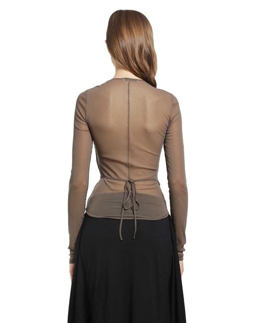 Lemaire Brown Ballerina Knotted Top