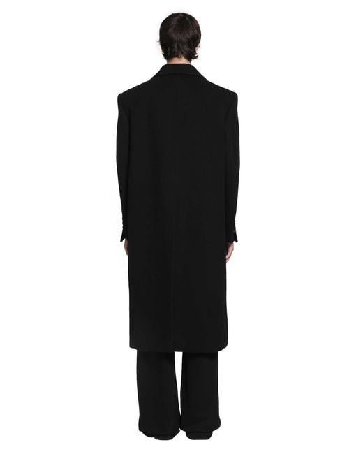 Ann Demeulemeester Black Jake Double-Breasted High Comfort Coat for men