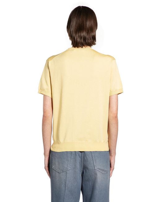Prada Natural Ribbed Crewneck Knit