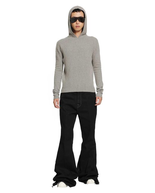 Rick Owens Gray Tower Hooded Pulll for men
