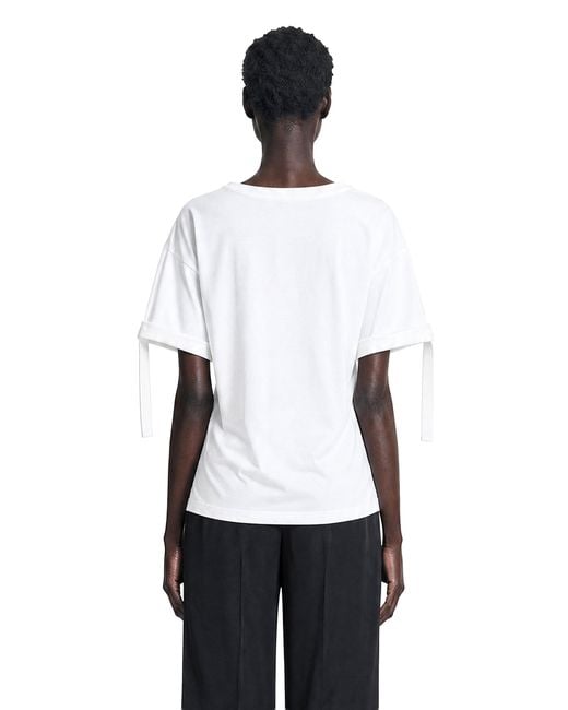 Givenchy White Gathered Cotton T-Shirt