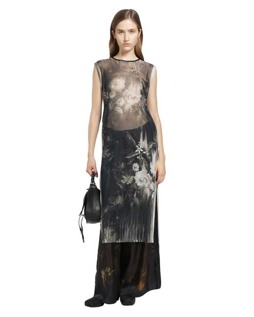 IA London Metallic Moonlight Roses Sheer Dress