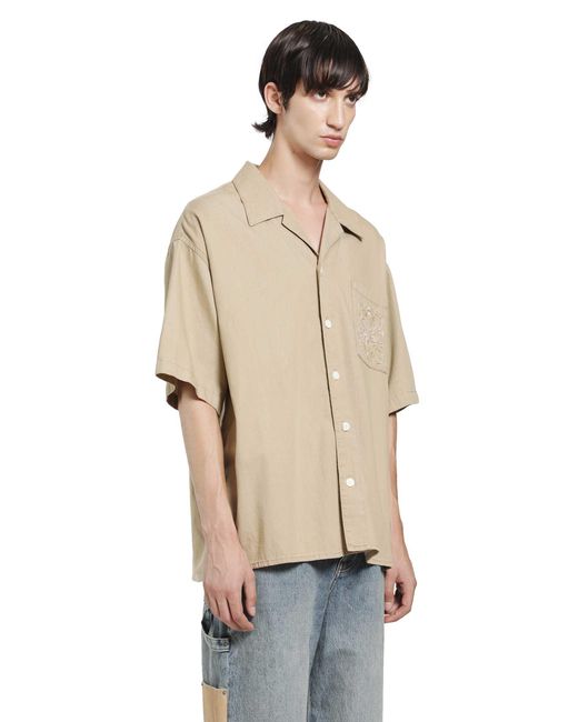 Loewe Natural Cotton Short Sleeve Shirt for men