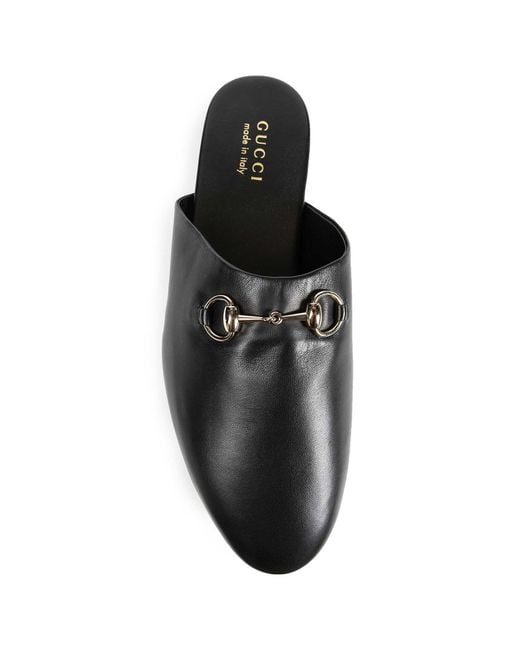 Gucci Black Lucy Leather Mules for men