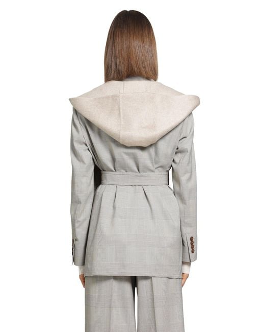 Max Mara Gray Double Cashmere Broadcloth Stole