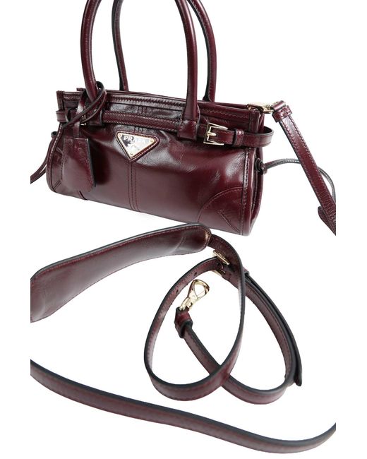 Prada Purple Bonnie Leather Mini Bag
