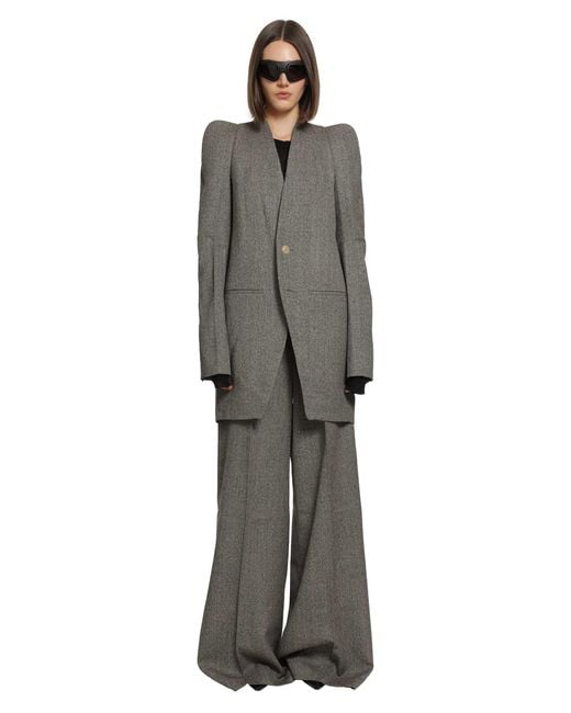 Rick Owens Gray Tower Wide Tailored Pants