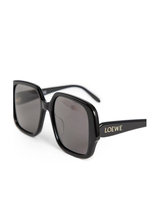 Loewe Black Thin Square Sunglasses for men