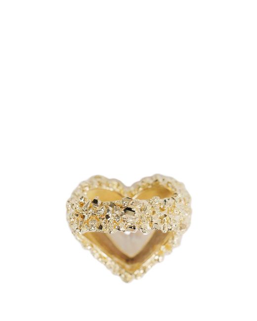 Veneda Carter Metallic Heart Cut Ring