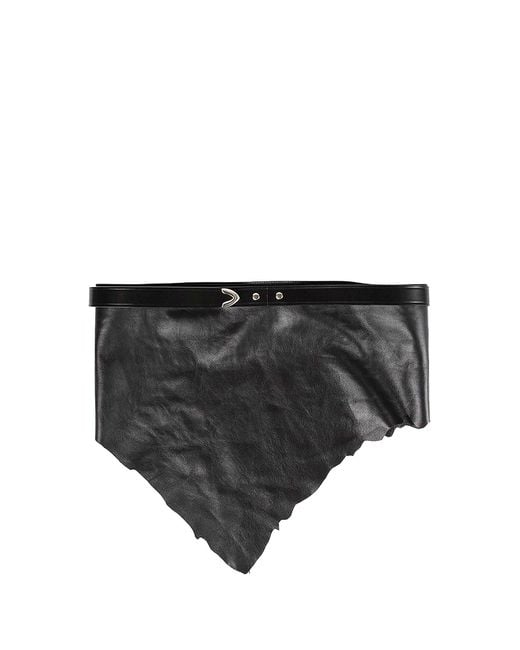 Ann Demeulemeester Black Romy Distressed Leather Belt