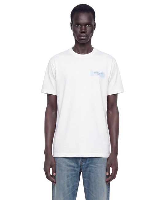 Givenchy White Stamp T-Shirt for men