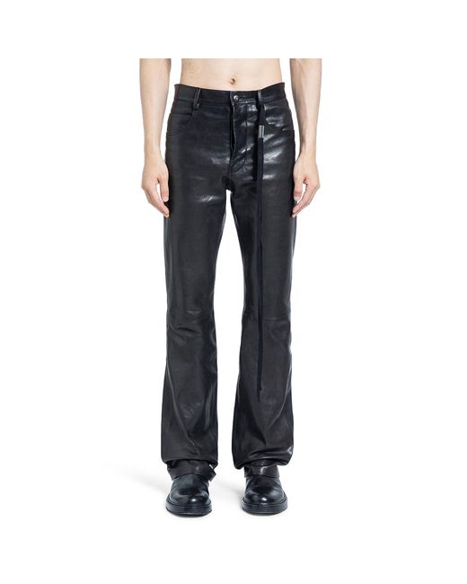 Ann Demeulemeester Blue Jonas 5 Pocket Leather Pants for men