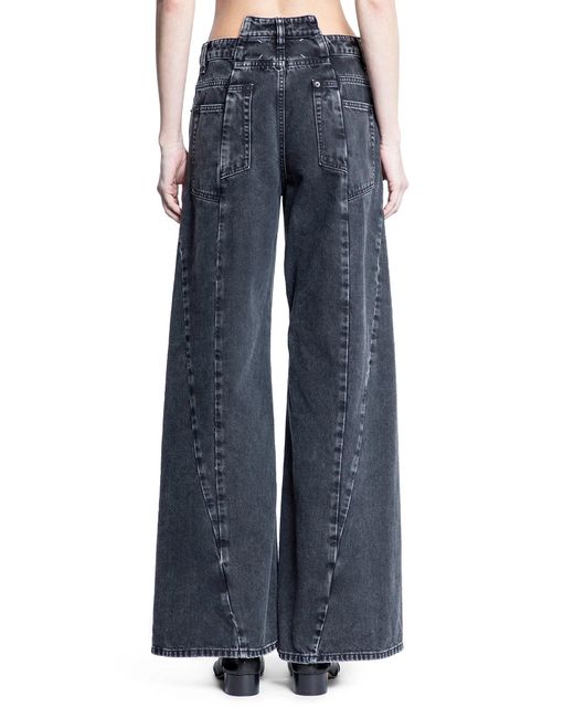 Maison Margiela Blue Spliced Cut-Out 5 Pocket Jeans
