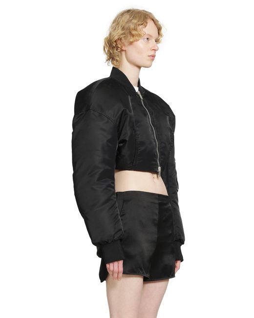 NVL-GARDE Black Cropped Bomber