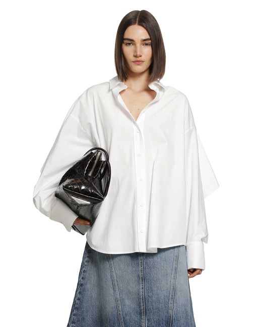 The Attico White Cotton Poplin Shirt
