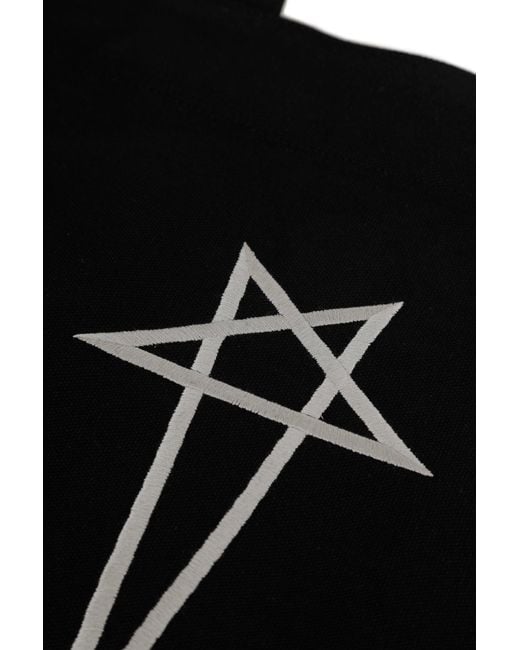 Rick Owens Black Temple Beach Bag