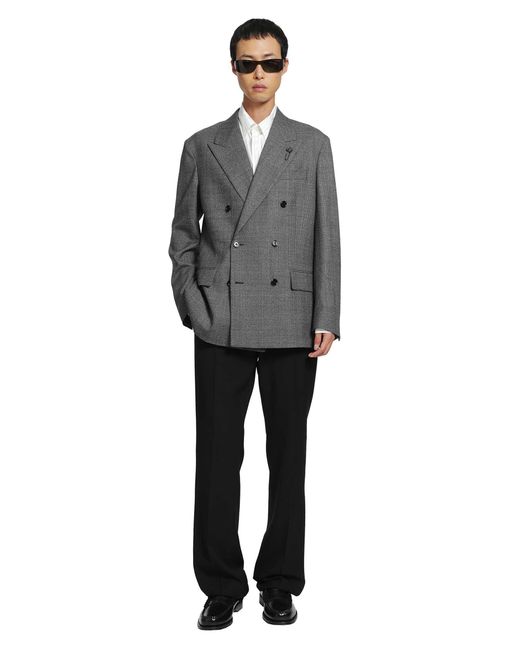 Lardini White Pinstriped Cotton Shirt for men