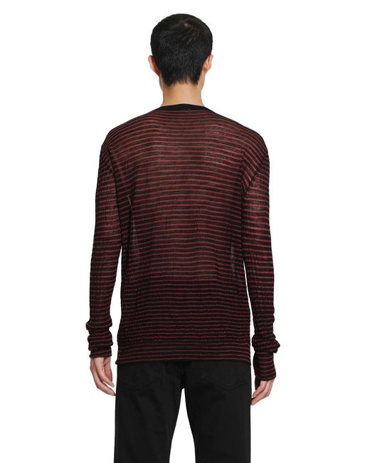 Ann Demeulemeester Red Racin Sweater for men