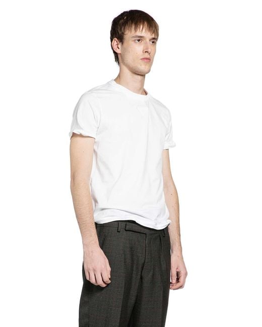 Prada White Shapeable Cotton T-Shirt for men