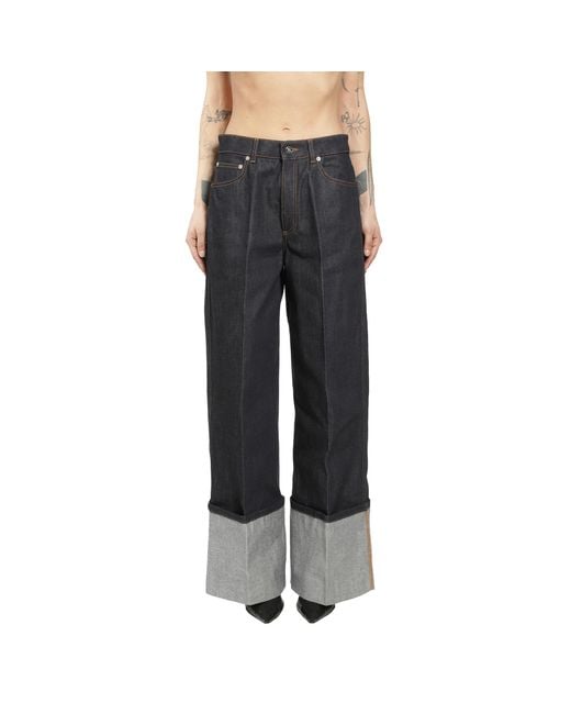 Givenchy Black Raw Turn-Up Jeans