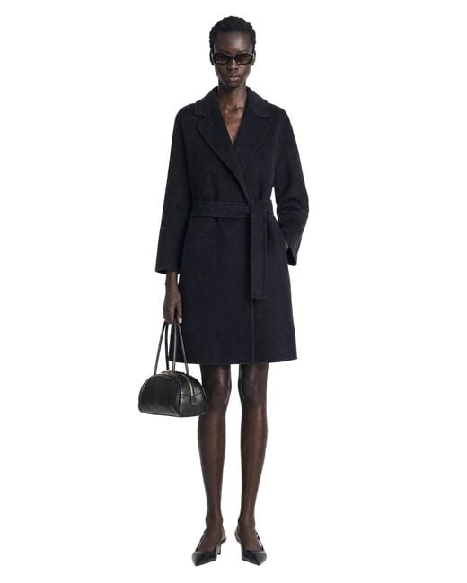 Max Mara Blue Double Face Wool Coat