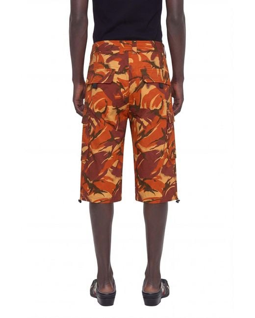 Martine Rose Orange Utility Shorts for men