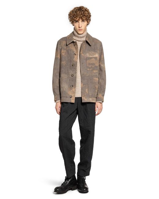 Forme D'expression Brown Felt Jacket for men