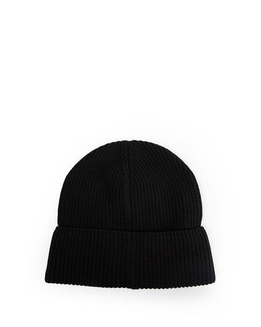 Moncler Black Cotton Beanie for men