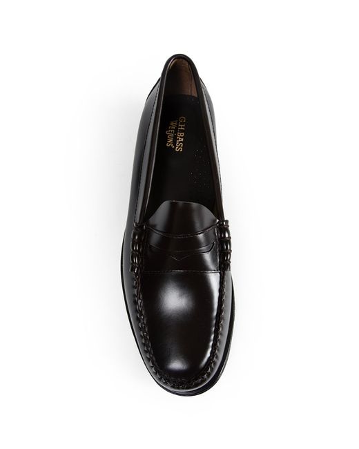 G.H.BASS Black Weejuns Larson Penny Loafers for men