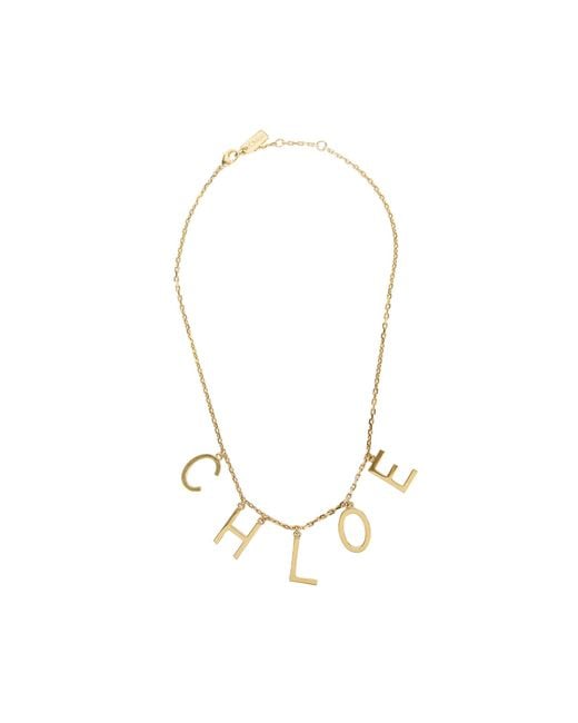 Chloé Metallic The Letters Necklace
