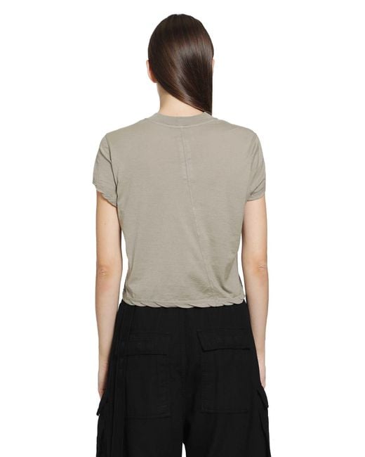 Rick Owens Gray Tower Cropped Small Level T-Shirt