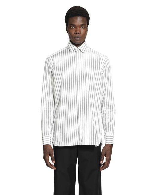 Tom Ford White Poplin Stripe Classic Shirt for men