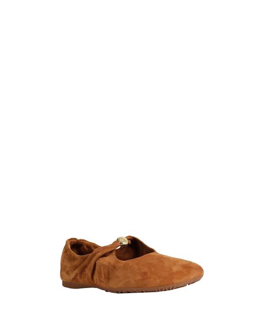 Loewe Brown Suede Ballerinas
