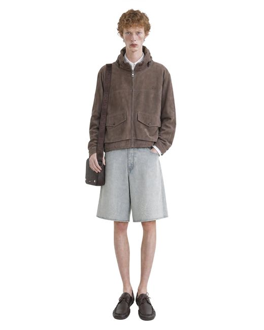 Loewe Gray Anagram Shorts for men
