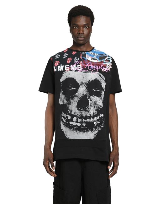 Massimo Sabbadin Black Printed Jersey T-Shirt for men