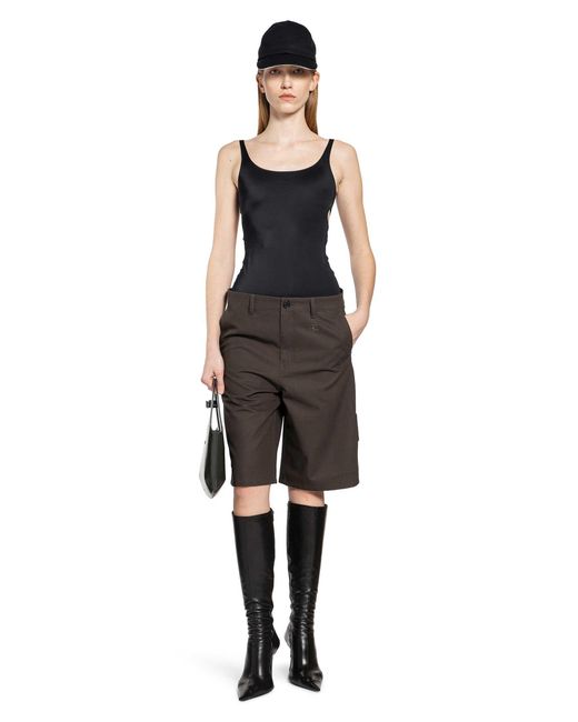 Courreges Gray Hammer Cotton Shorts