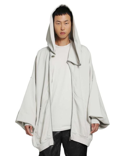 Rick Owens Gray Tower Mountain Hun Hoodie for men