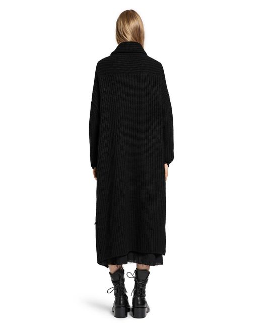 Forme D'expression Black Wool Cashmere Knit Kimono Coat