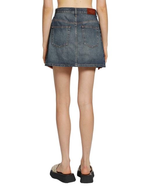 Gucci Blue Horsebit Denim Mini Skirt