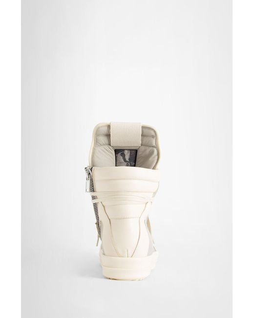 Rick Owens Natural Geobasket High-top Leather Sneakers for men
