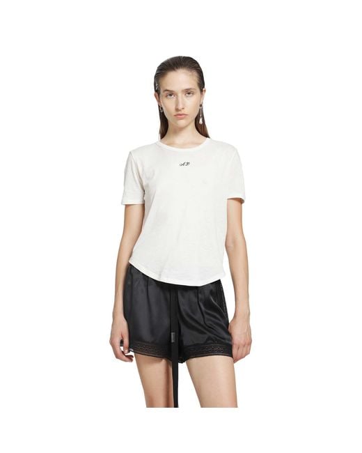 Ann Demeulemeester White Floor Micro T-Shirt
