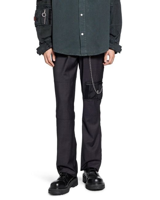 Martine Rose Blue Bootcut Wallet Trousers for men