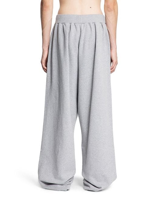 Balenciaga Gray Uniform Patch Oversized Sweatpants for men