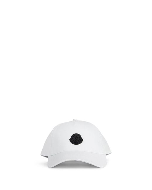 Moncler White Baseball Cap